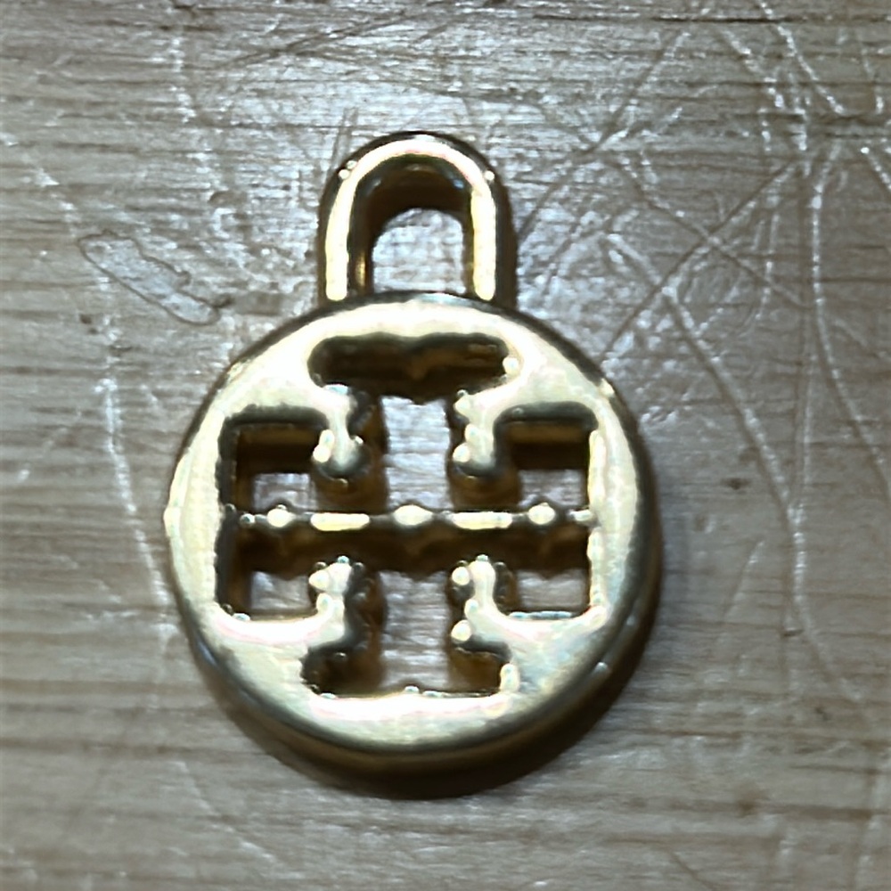 Tory Burch gold tone charm pendant replacement zipper pull